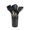 MegaChef Black Silicone & Wood Cooking Utensils Set, 12ct.